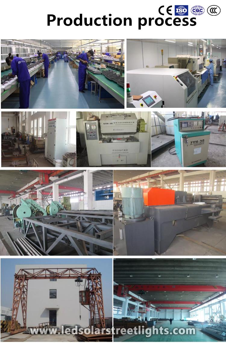 production process of led high mast